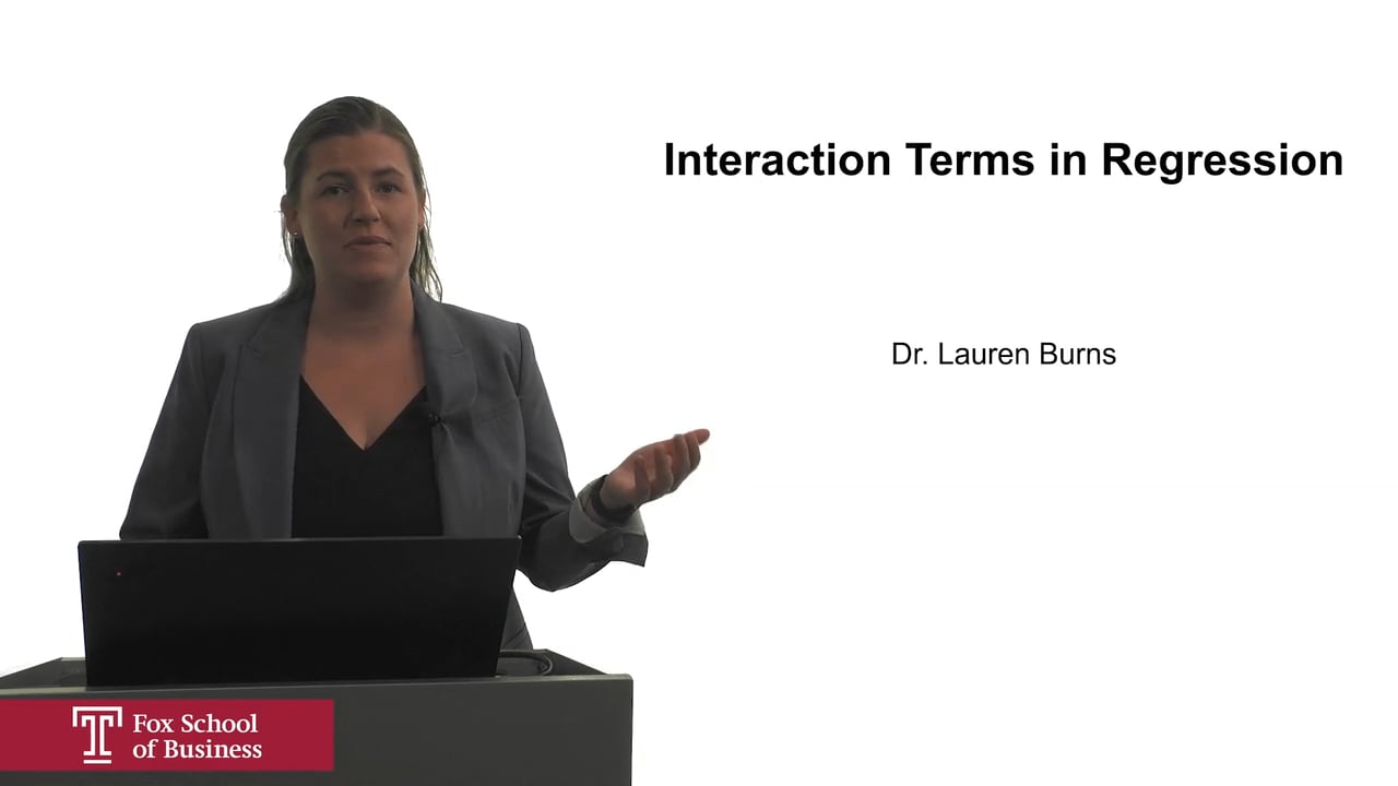 62045Interaction Terms in Regression
