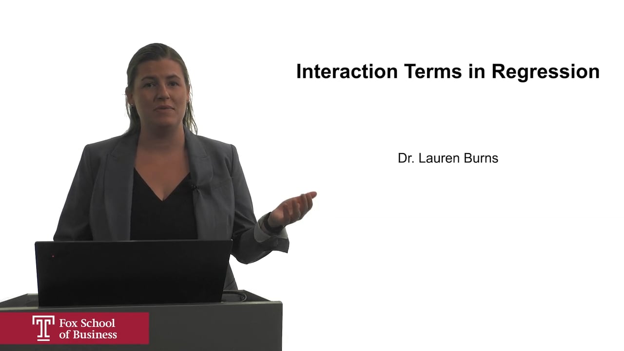 Interaction Terms in Regression