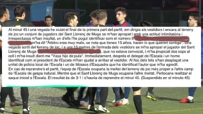 Sanció dura pel jugador que va agredir a l'àrbitre a l'Escala