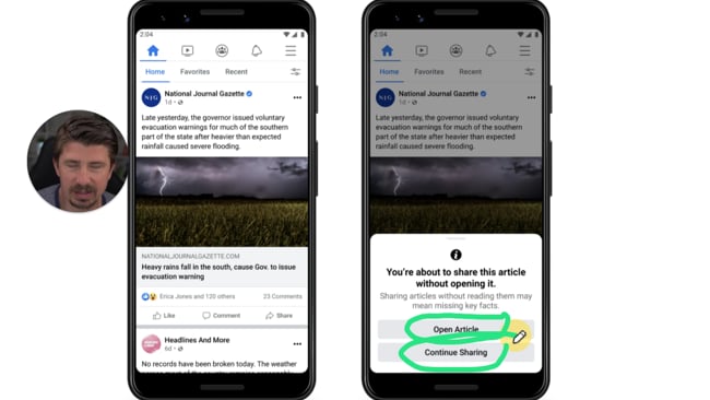 Änderung beim Teilen von Postings