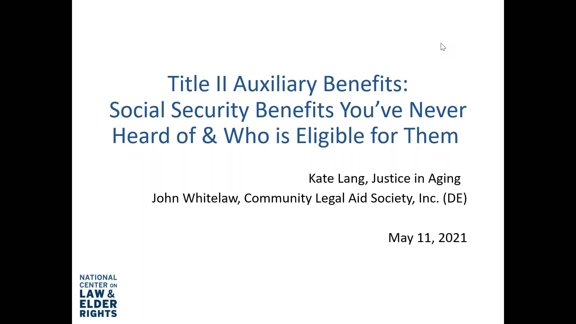 Free webcast title ii auxiliary benefits social security benefits you