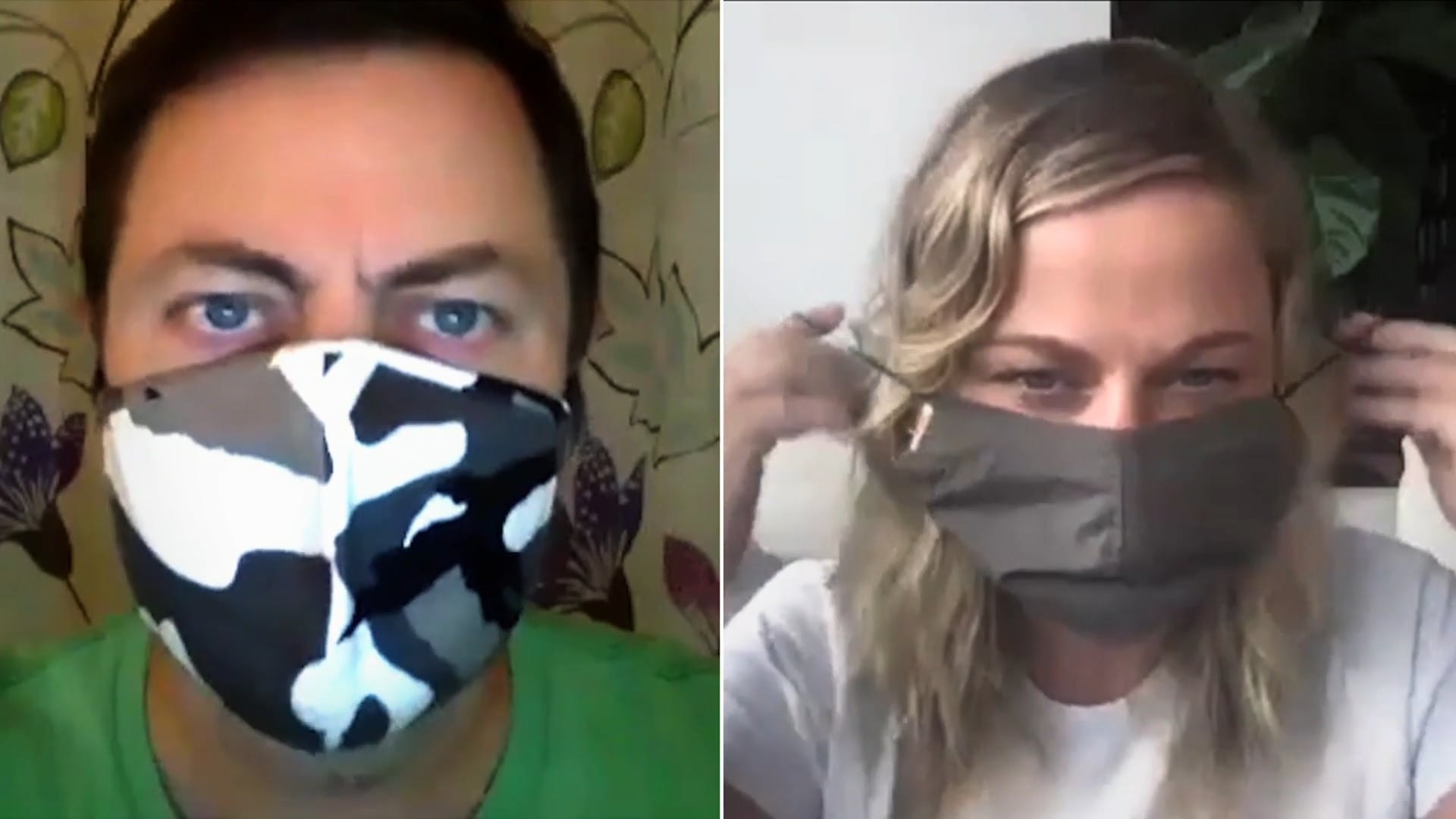 Nick Offerman + Amy Poehler "Masking It" PSA