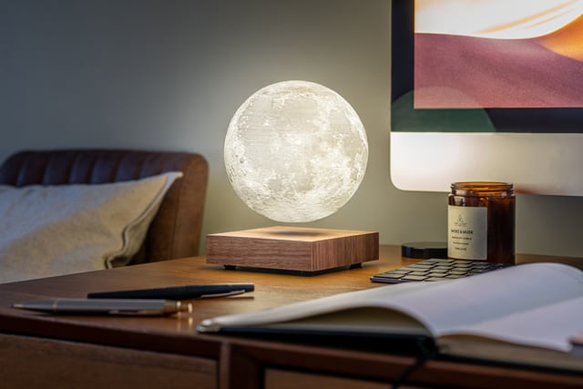 Smart Moon Levitating Lamp (Walnut) video thumbnail