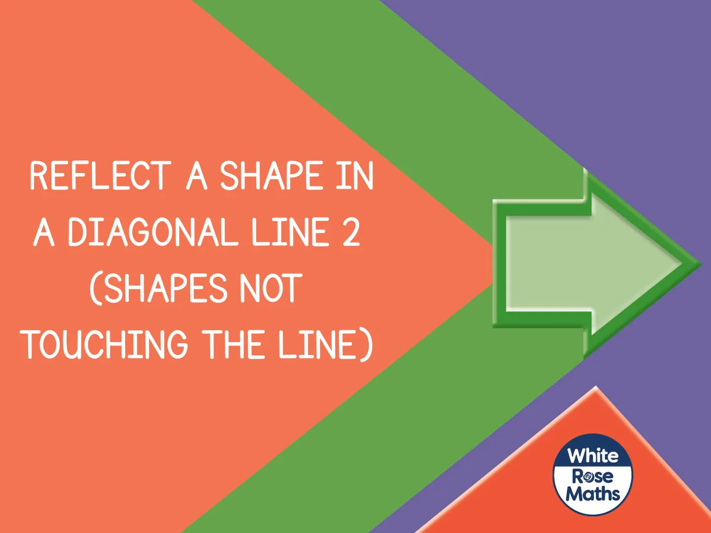 Reflecting shapes: diagonal line of reflection (video)