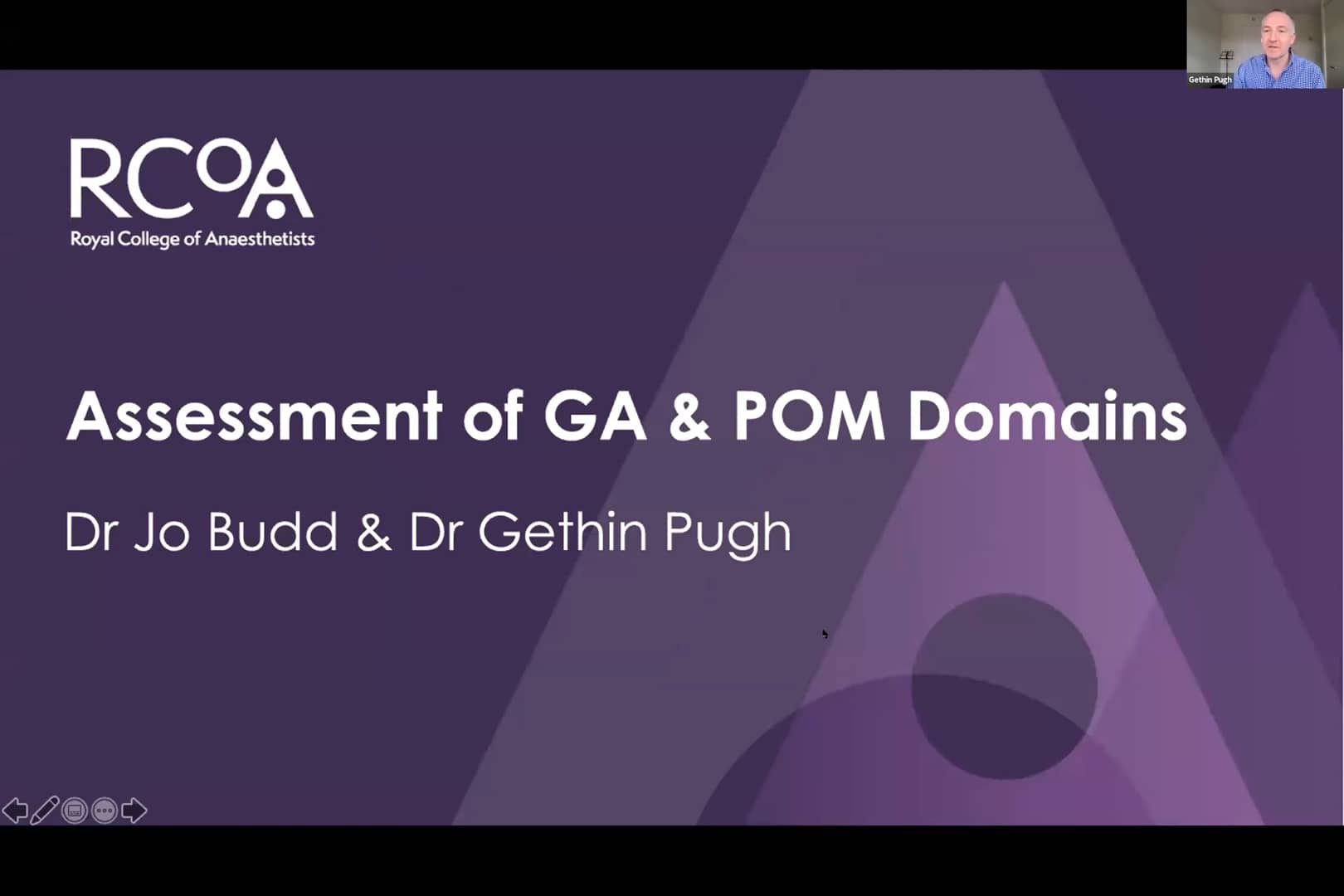 Assessment of GA and POM Domains - Dr Jo Budd and Dr Gethin Pugh on Vimeo