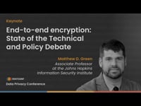 Keynote: End-to-end encryption: state of technical and policy debates