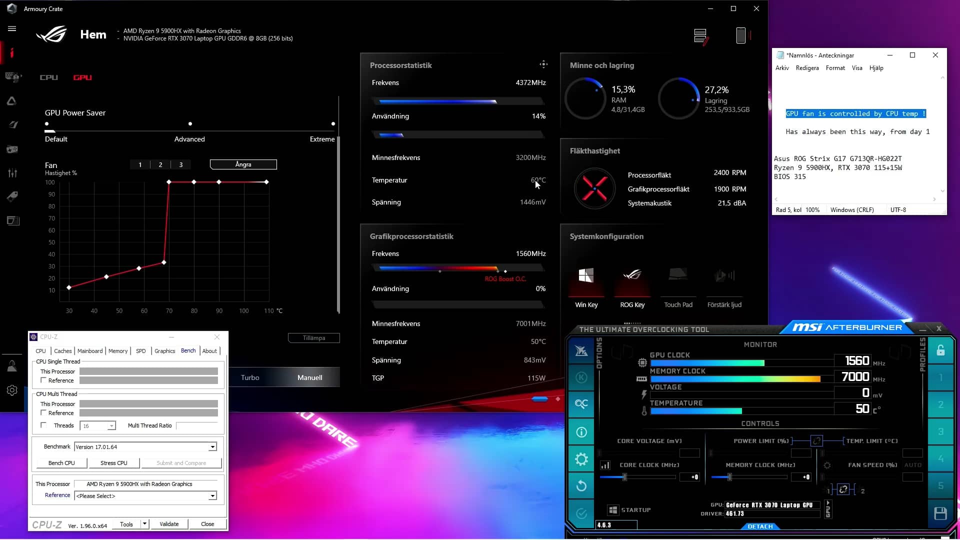 GPU fan is controlled by CPU temp only on Vimeo