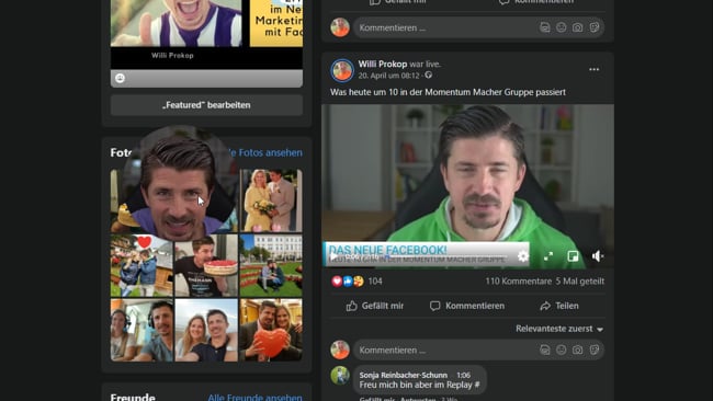 Neu für das FB Profil: Kontrolle über die Kommentare