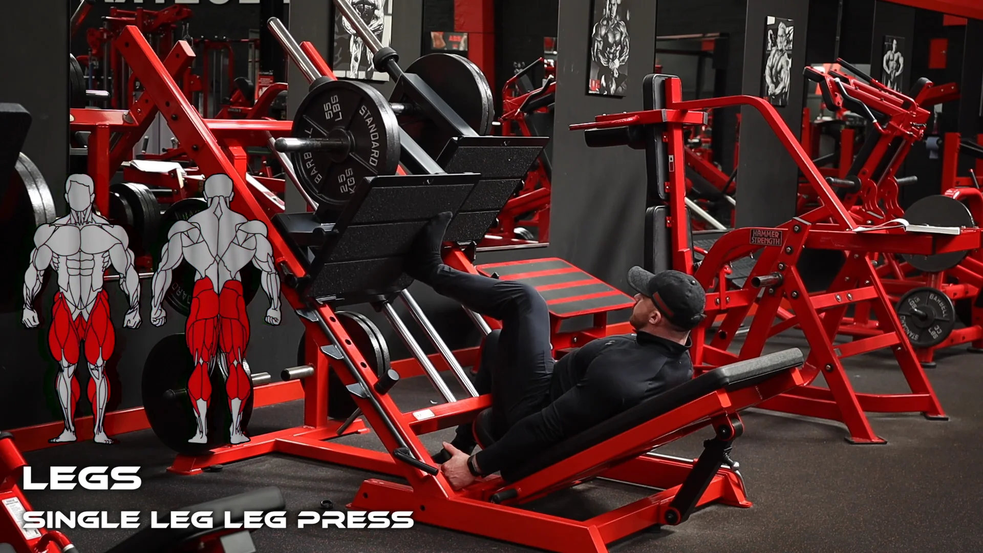 Single leg press discount weight