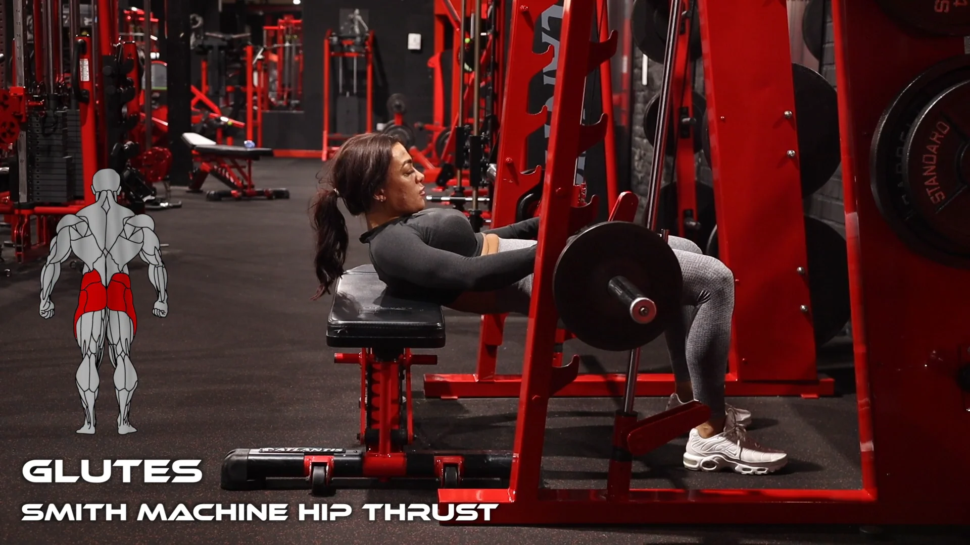 Hip thrust best sale with smith machine