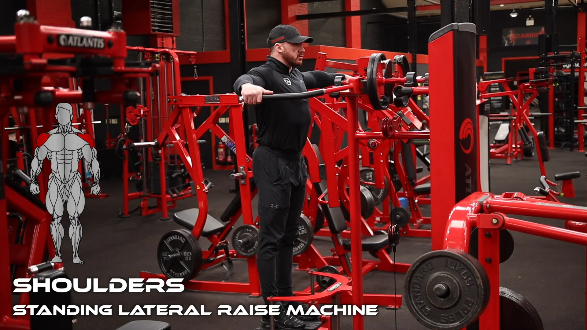 Standing lateral raise discount machine