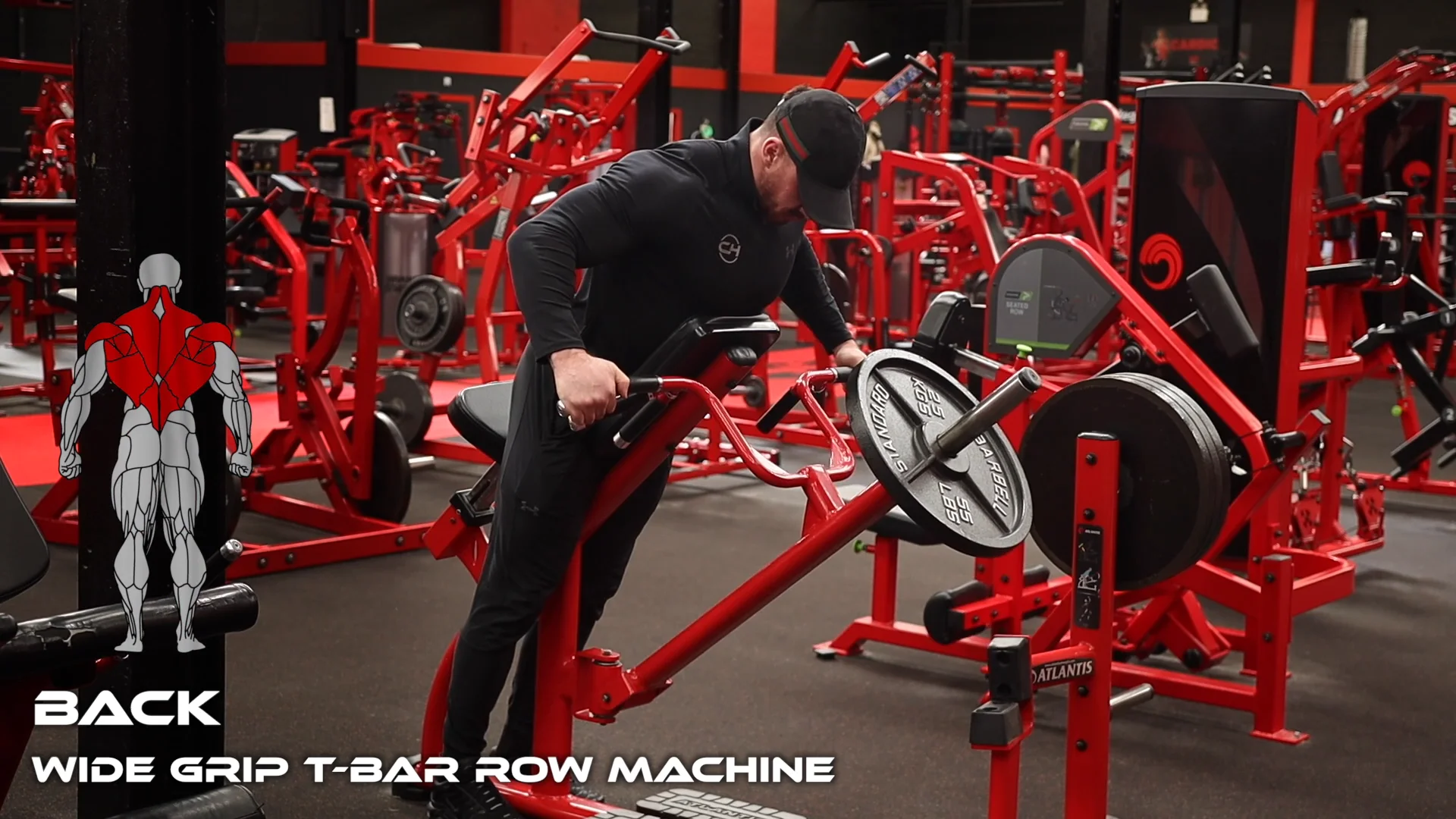 Seated t best sale bar row machine