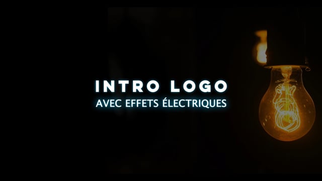 Je vais créer une intro vidéo avec effets électriques pour votre logo