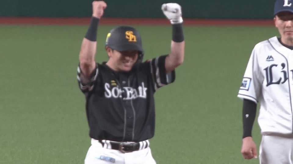 【5回表】ホークス・川島 ライト線へタイムリー2ベースヒットを放つ!! 2021/5/18 L-H