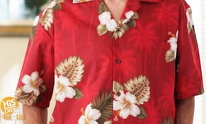 Ben-Tern's dad did NOT want to give up his Hawaiian shirts!