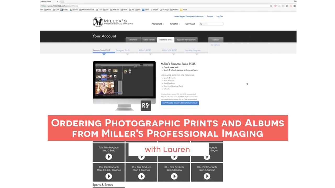 Ordering Photographic Prints and Albums from Miller's Professional Imaging with Lauren
