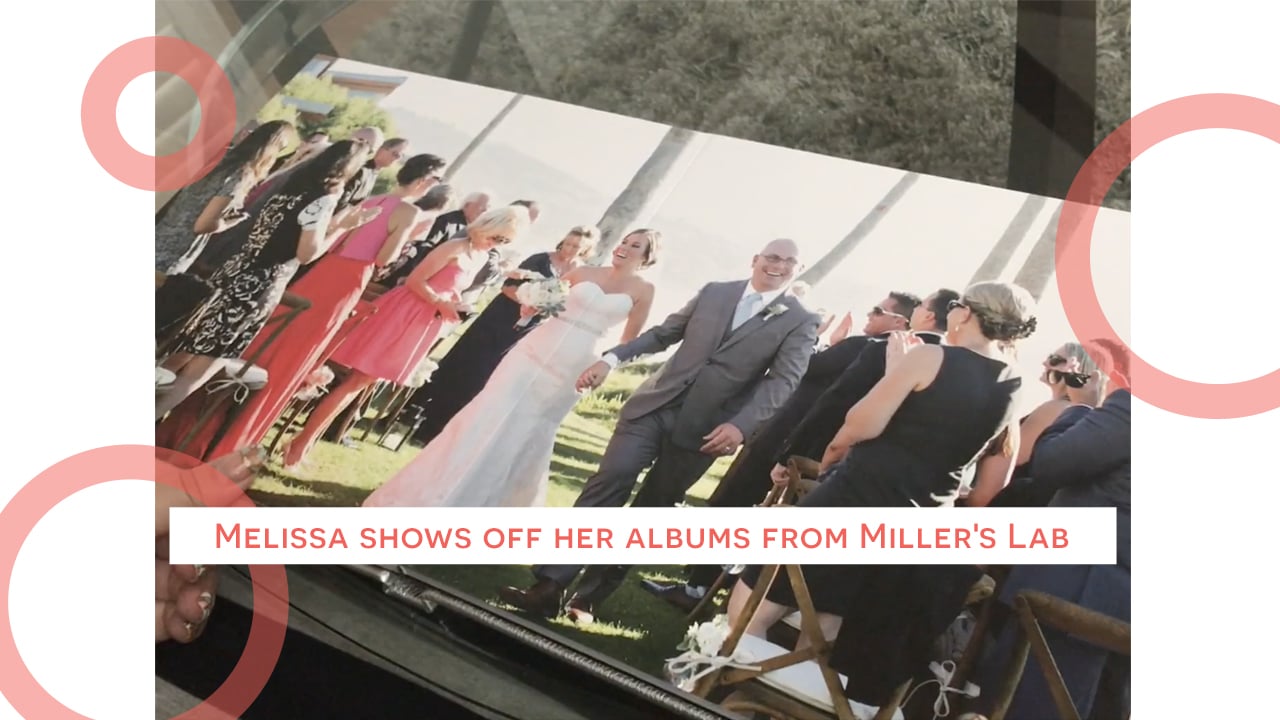 Melissa shows off her albums from Miller's Lab