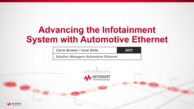 Advancing the infotainment system with automotive Ethernet
