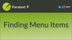 Finding Menu Items