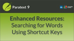 Enhanced Resources - Searching for Words Using a Shortcut Key