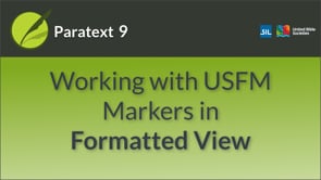 USFM 3 working in Formatted View