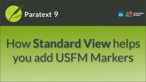 USFM 2 - Standard view and adding markers