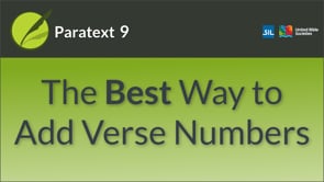 The Best Way to Add Verse numbers
