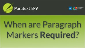 Required Paragraph Markers