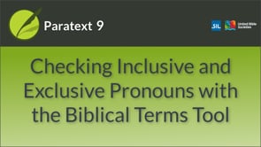 Inclusive and Exclusive Pronoun Check