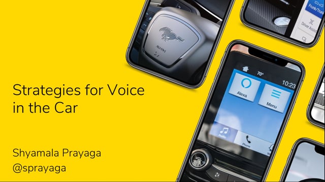 Strategies for voice in the car