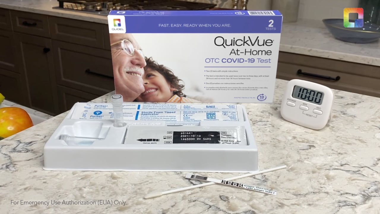 Quidel QuickVue AtHome OTC COVID Test Demonstration Video on Vimeo