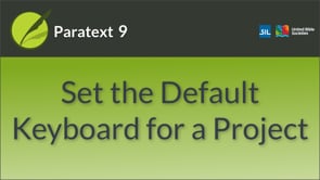 How to set the keyboard for a project