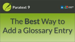 How to Add a Glossary Entry