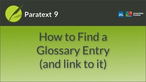 How to Find and Link to a Glossary Entry