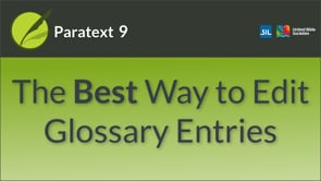 Edit Glossary Entries