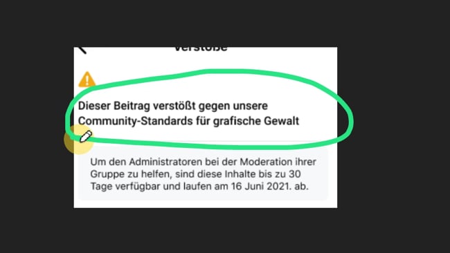 Neue Community Standards Regel 30 Tage