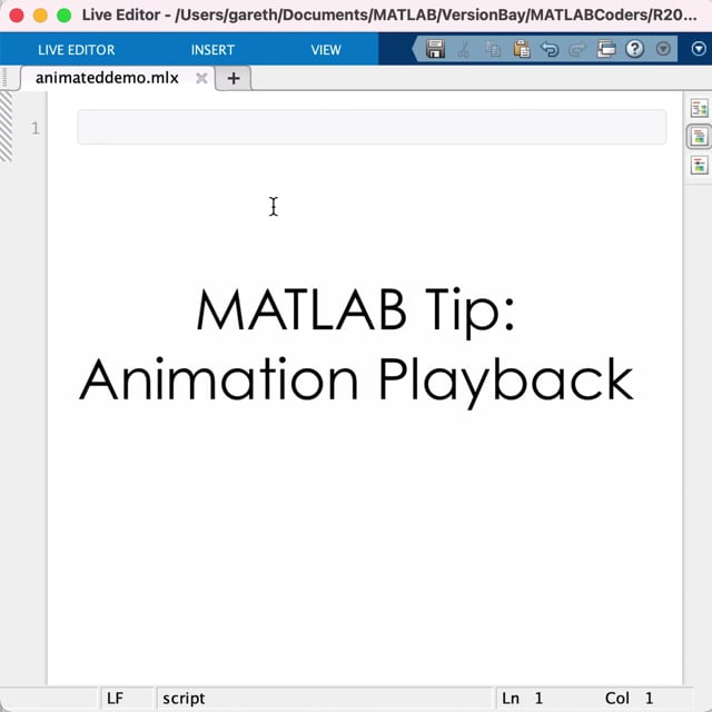 MATLAB Tip: Animated Playback