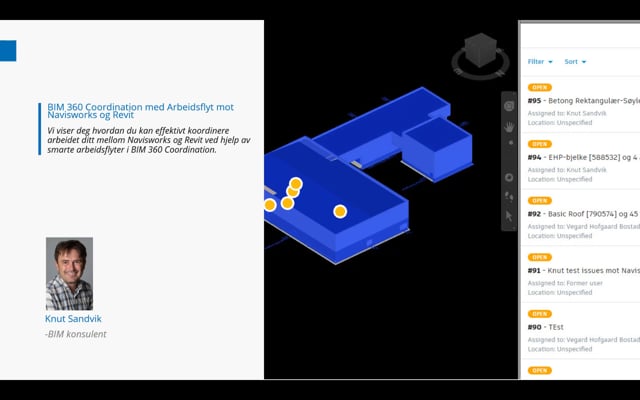 Lanseringsseminar 2021 BIM: BIM 360 Coordination med Arbeidsflyt mot Navisworks og Revit