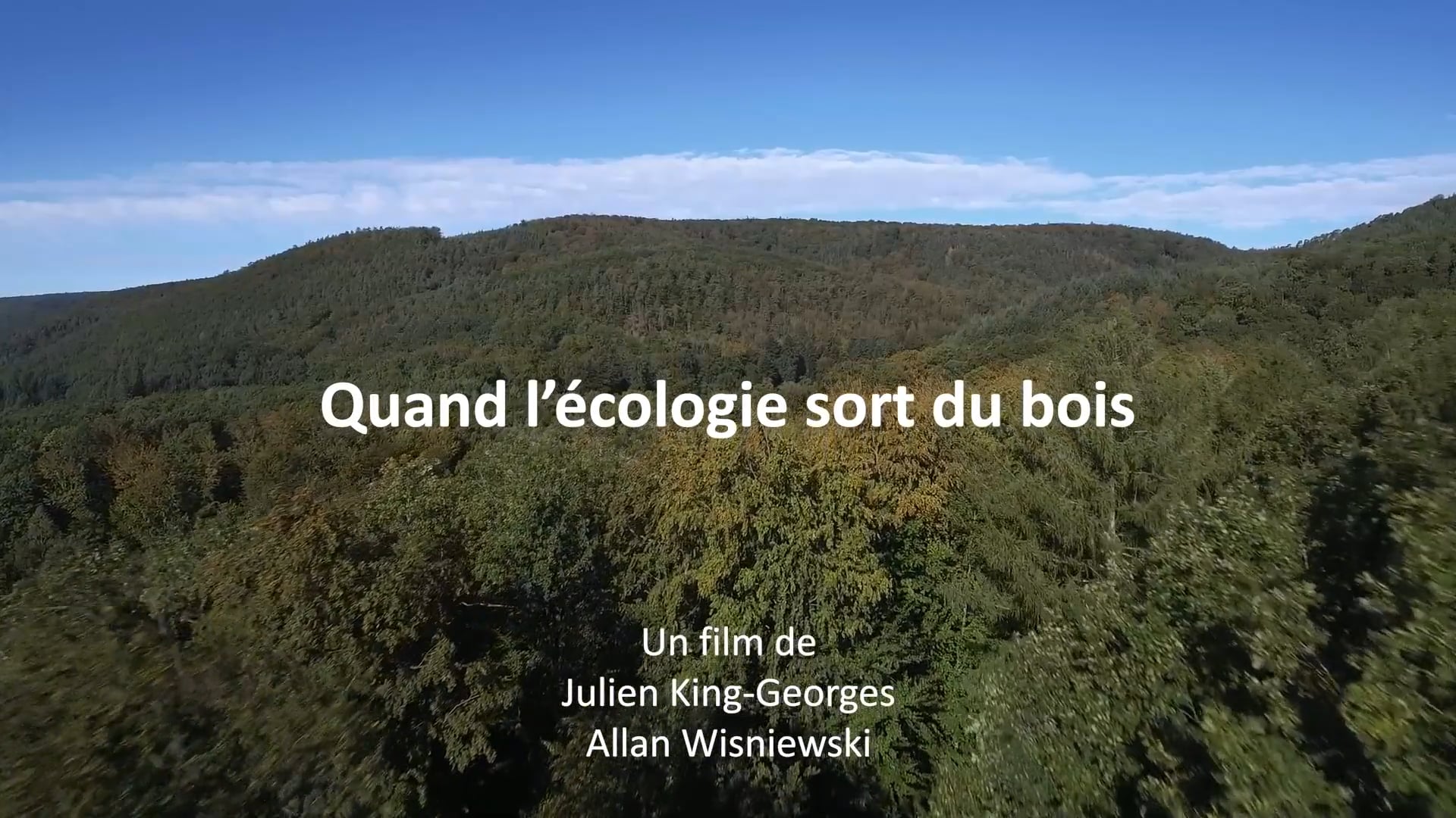 Quand l'écologie sort du bois - Teaser - Marjane Productions
