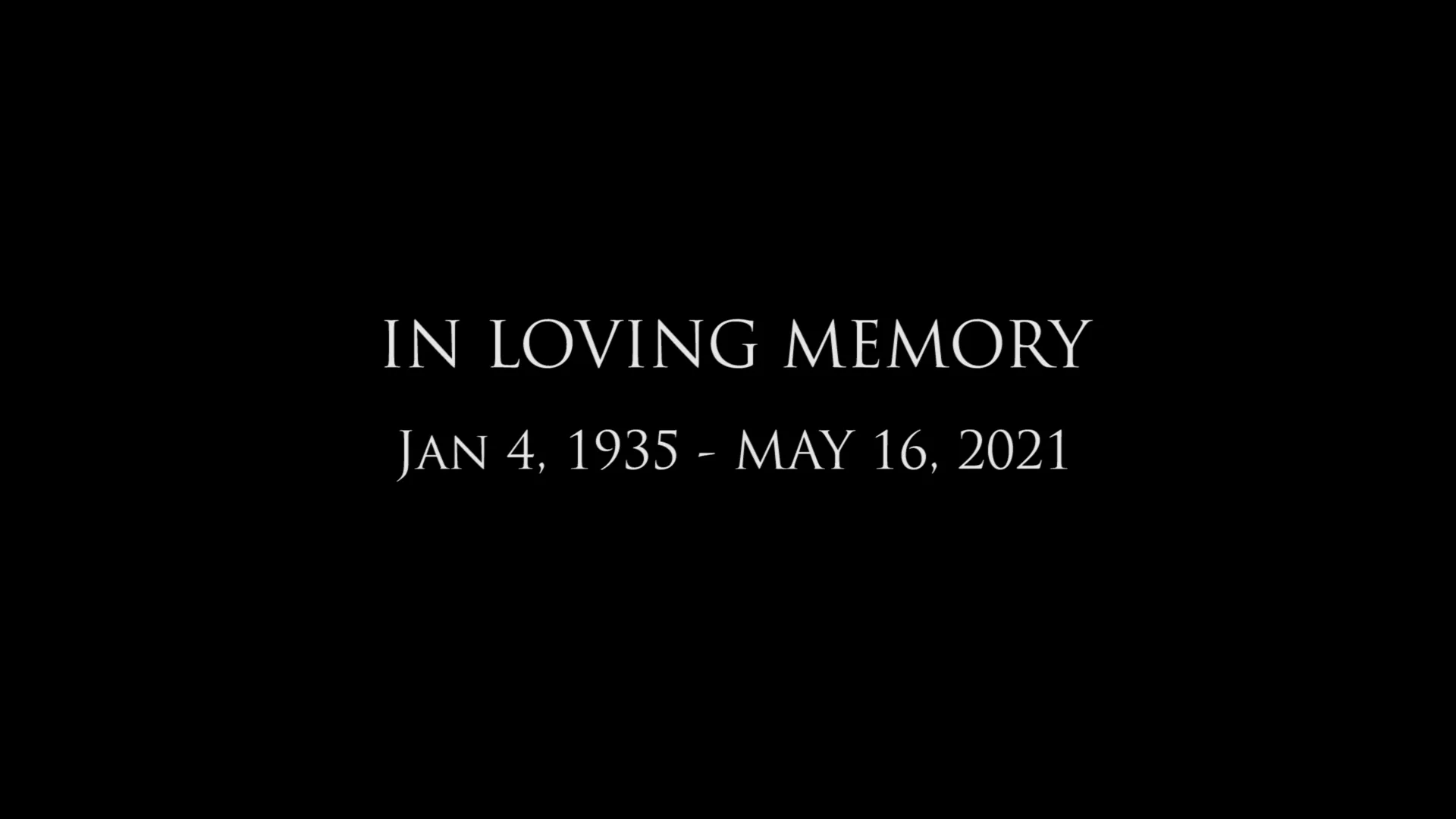 In Memory of Vito Paternostro 1935-2021 on Vimeo