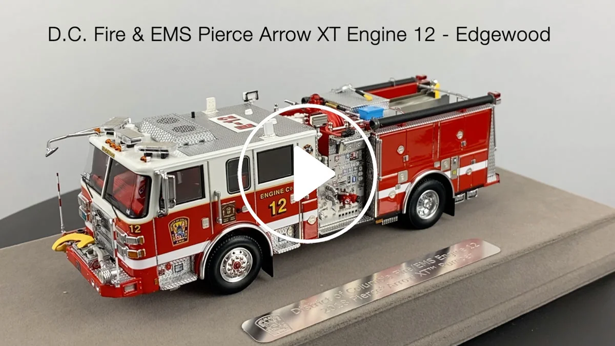 Pierce museum grade fire truck scale models by Fire Replicas
