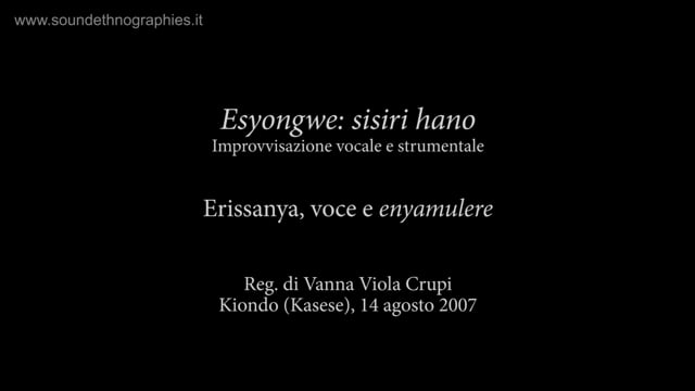 1 – Esyongwe: sisiri hano