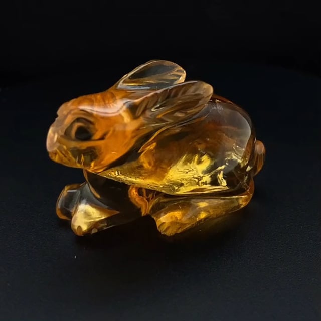 Citrine Rabbit Carving | Brazil