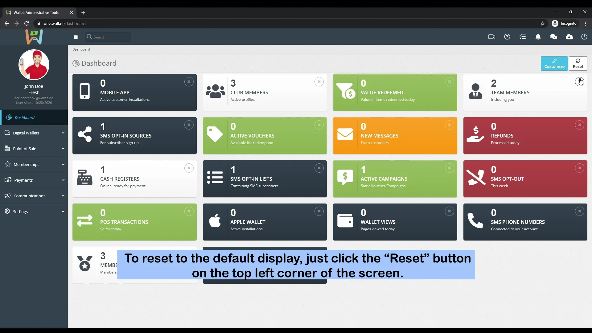 Dashboard Customization on Vimeo