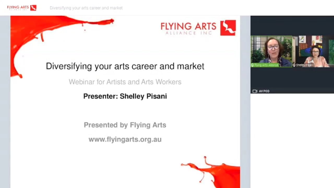 Diversifying your arts career and market with Shelley Pisani