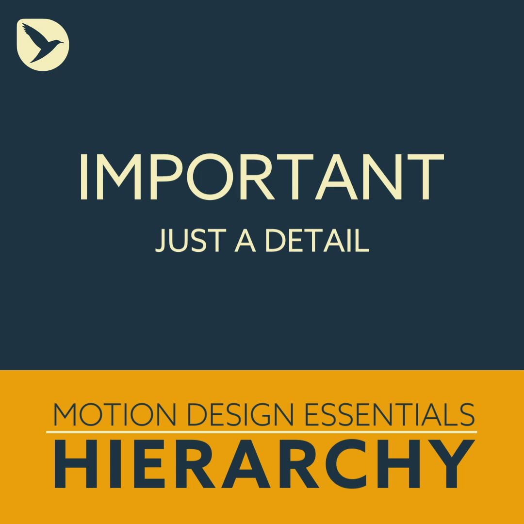 Motion Design Essentials 6 Hierarchy on Vimeo