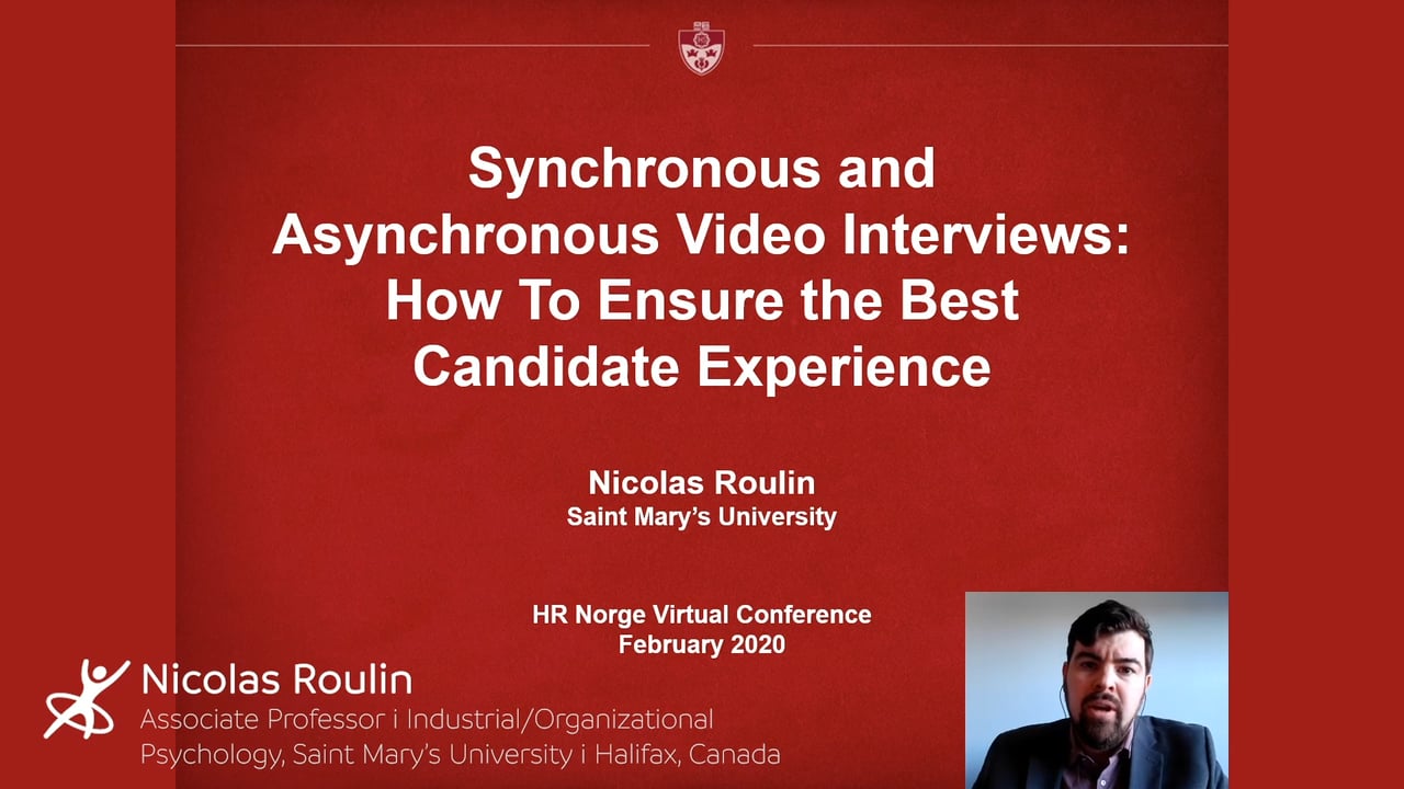 Video Interviews: How To Ensure the Best Candidate Experience - Nicolas Roulin - Rekrutteringsdagen 2021