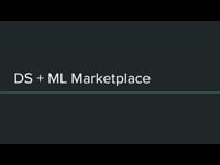 1.2 Data Science and Machine Learning Marketplace