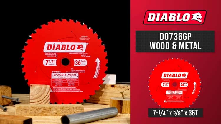 Diablo wood and metal on sale circular saw blade