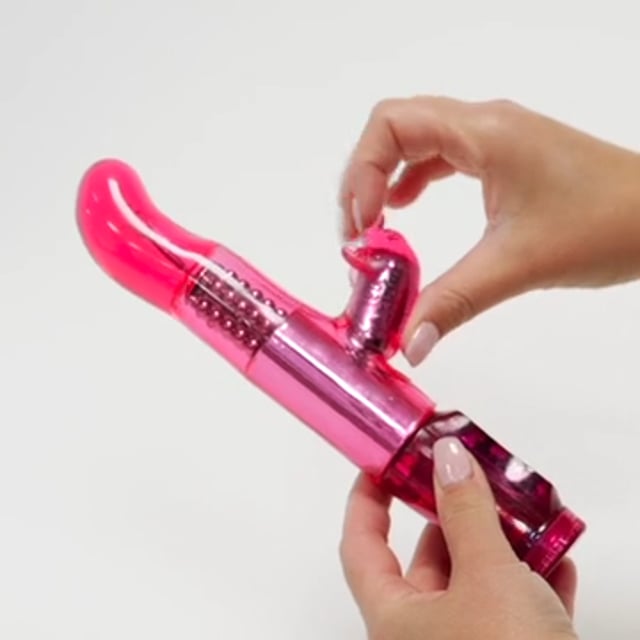 Petit Rabbit Vibration et Rotation de billes double stimulation